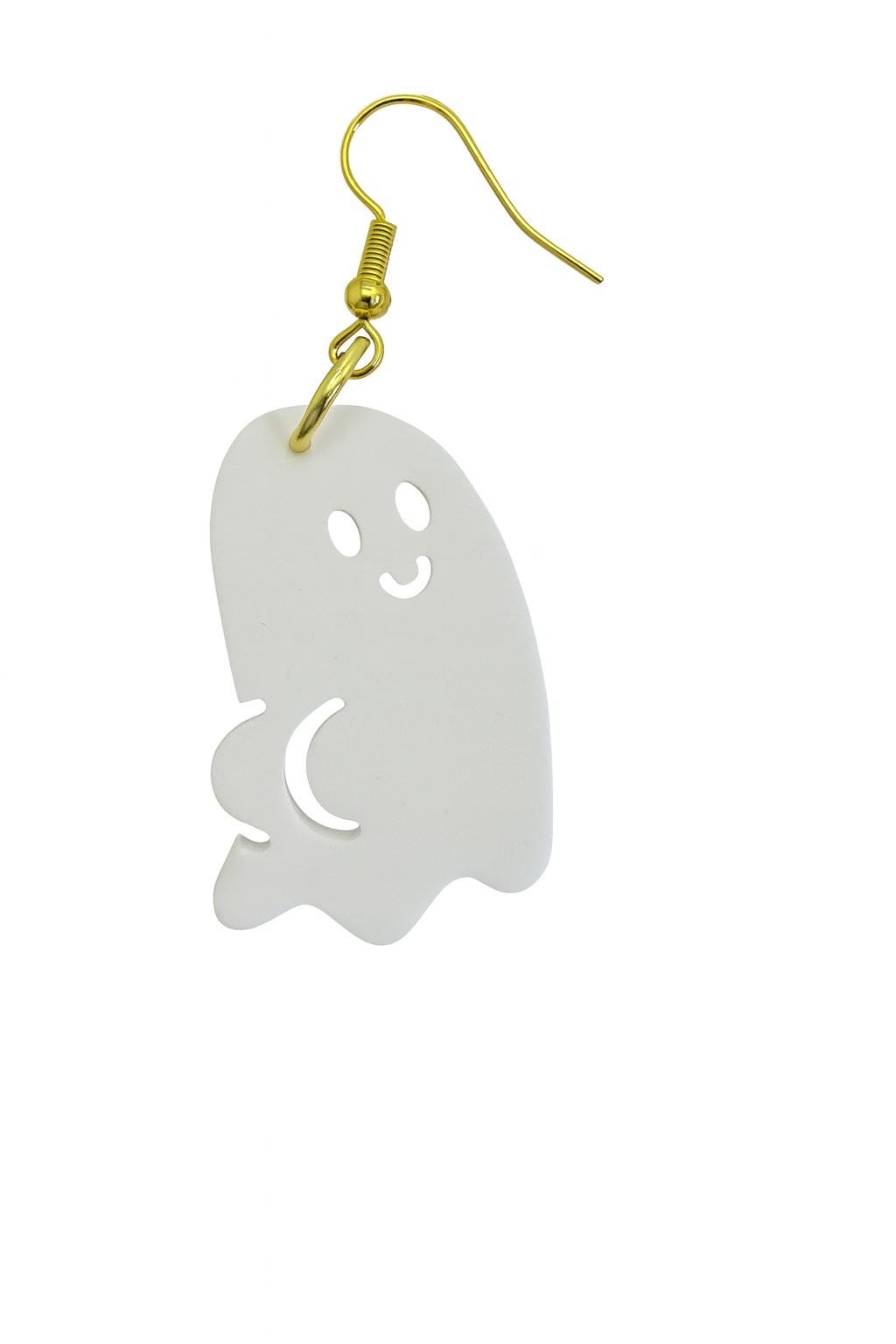 Acrylic Ghost Earrings: Lightweight Laser Cut Halloween Jewelry