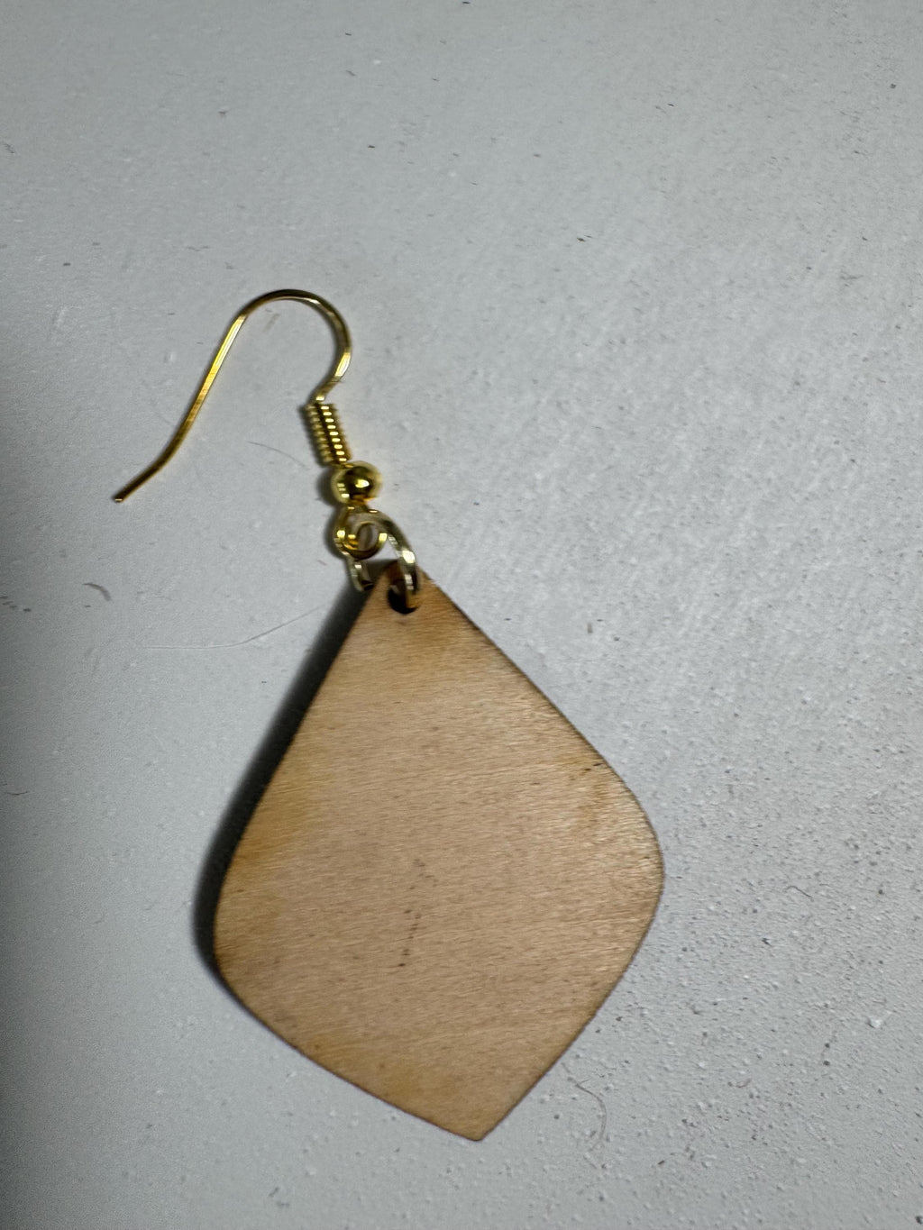 Laser Engraved Wood Leaf Earrings: Autumn Dangle Jewelry