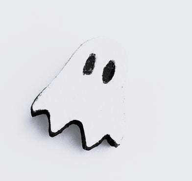 Halloween Stud earrings .Jack o lantern, ghost, bat.laser engraved wood. hand painted