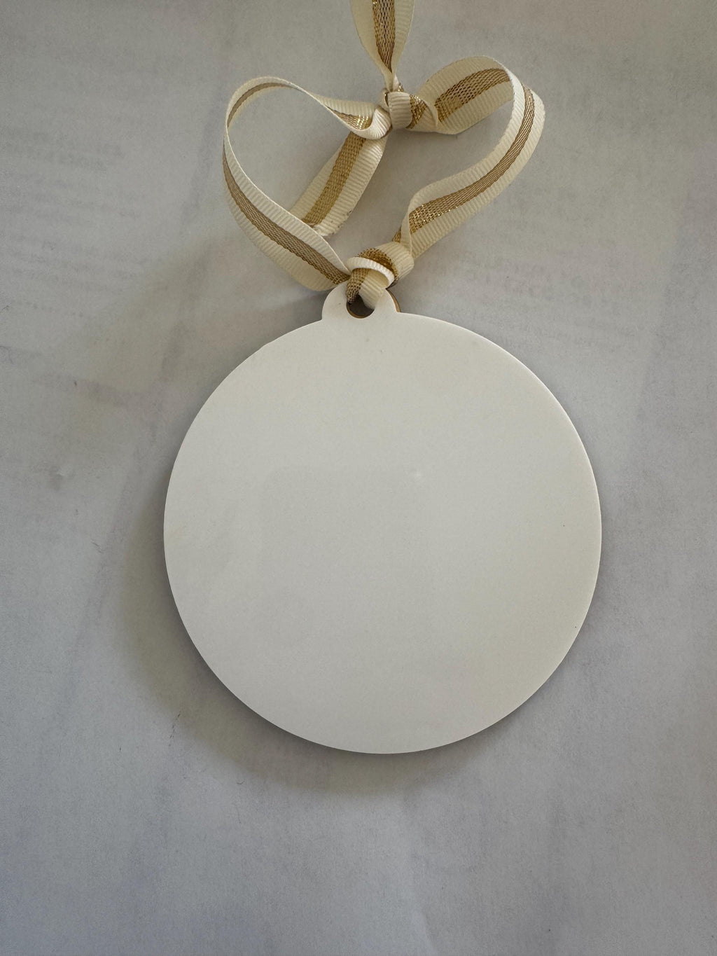 Hand painted Laser Engraved Christmas Tree Ornament