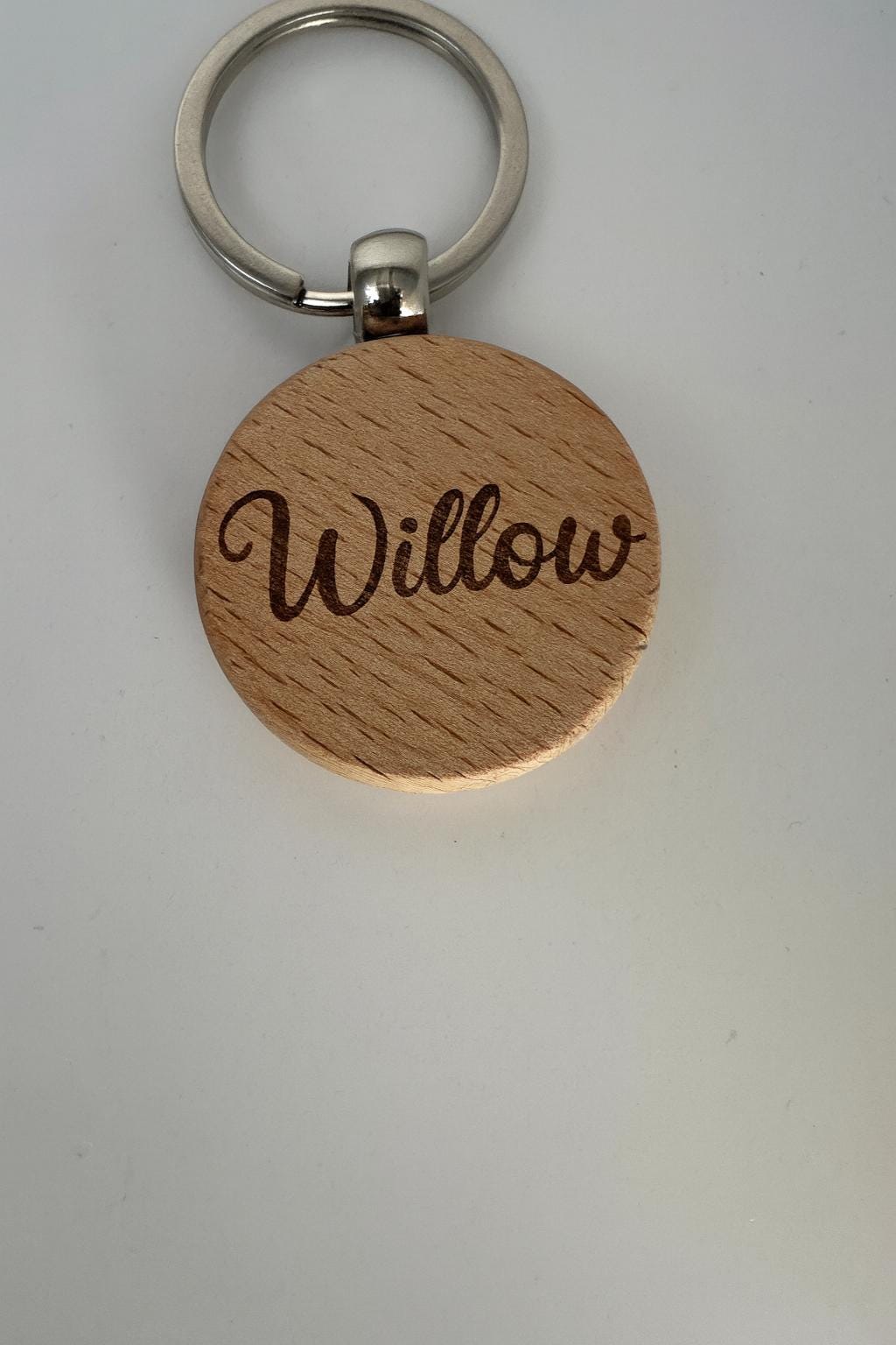 Laser Engraved Wood Keychain Cat themed. Personal with name, See photos for font choices